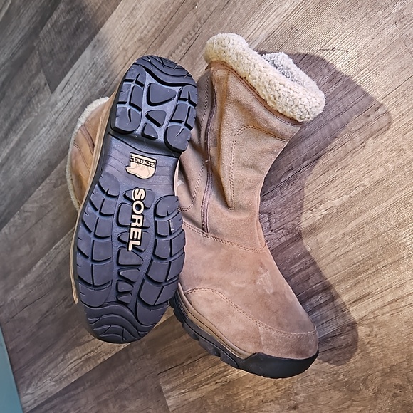 Sorel Waterfall Waterproof Tan Leather Boots - Picture 5 of 8